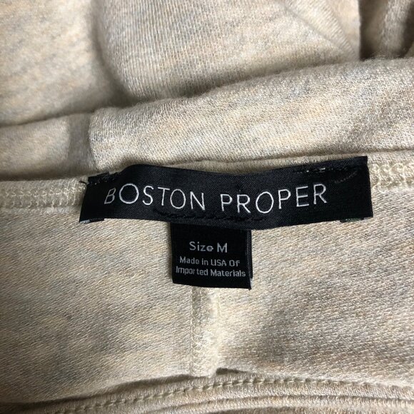 Boston Proper Long Drapey Top with Cardigan Womens Size Medium Beige Lightweight - Picture 6 of 9